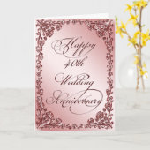 40-jarig huwelijksjubileum kaart (Gele Bloem)