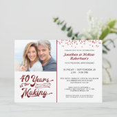 40-jarig jubileum 40 JAAR IN DE MAKING Ruby Kaart (Staand voorkant)