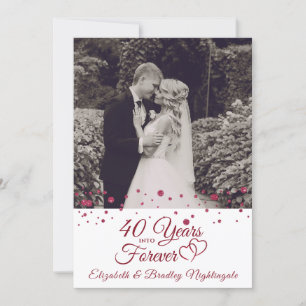 40-jarig jubileum Hearts JAAR IN FOREVER Foto Kaart