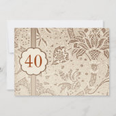 40-jarig jubileum luxe vintage uitnodigingen (Voorkant)