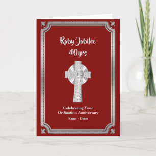 40-jarig jubileum priesterwijding Priester 40e Kaart