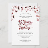 40-jarig jubileum Robijnrode sterren 40 JAAR Kaart (Voorkant)