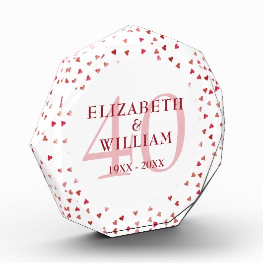 40-jarig jubileum Ruby Hearts Fotoblokken (Links)