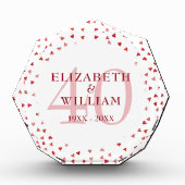 40-jarig jubileum Ruby Hearts Fotoblokken (Voorkant)