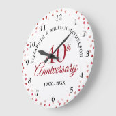40-jarig jubileum Ruby Hearts Grote Klok (Hoek)