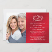 40-jarig jubileum Ruby Hearts JAAR IN EEN ONEINDIG Kaart (Achterkant)