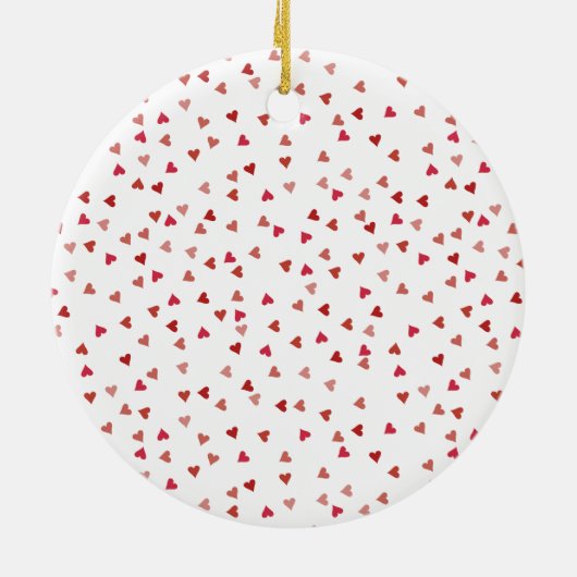 40-jarig jubileum Ruby Hearts Keramisch Ornament (Achterkant)