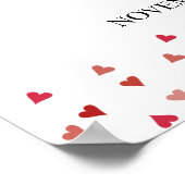 40-jarig jubileum Ruby Love Hearts Welkom Bord Poster (Hoek)