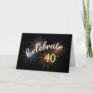 40-jarig jubileum vieren kaart