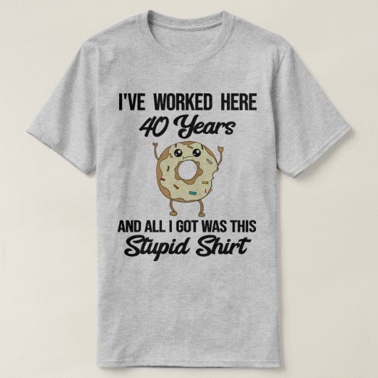 40-jarig jubileum Werknemer Waardering T-shirt (Design voorkant)