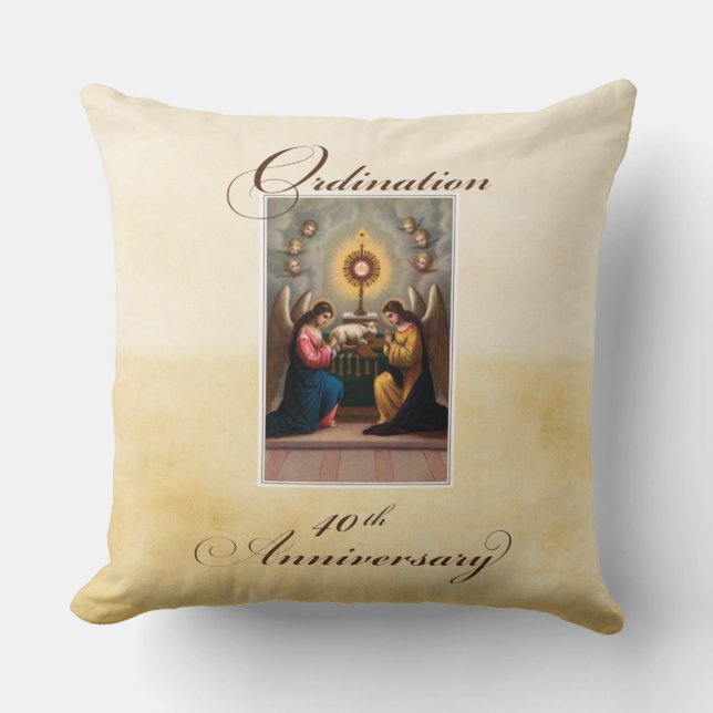 40-jarig priesterjubileum engelen bij het altaar kussen (Voorkant)