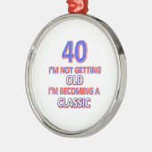 40-jarige design metalen ornament (Links)