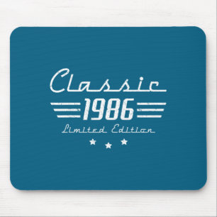 40-jarige mannen Vintage Clic Auto 1986 40ste verj Muismat