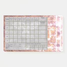 40 K Score Tracker en Gevechtsrapport, met notitie Post-it® Notes