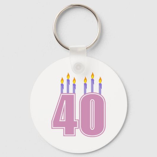 40 kaarsen (roze / Paars) Sleutelhanger (Voorkant)
