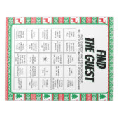 40 Kerstmis Vind de Gast Bingo Spelletjes Notitieblok (Voorkant)