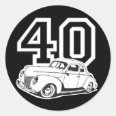 40 Klassiek Ronde Sticker (Voorkant)