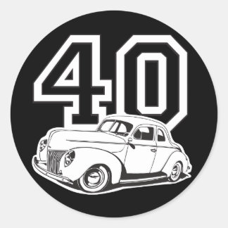 40 Klassiek Ronde Sticker