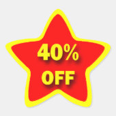 40% KORTING op Star Stickers (Voorkant)