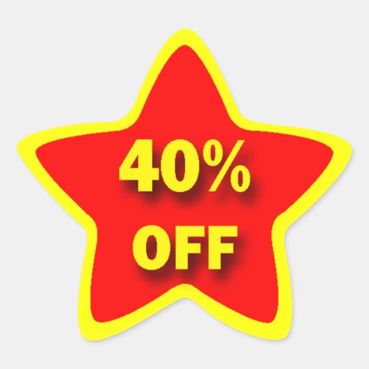 40% KORTING op Star Stickers (Voorkant)