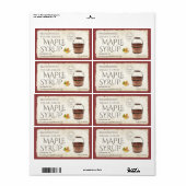 40 Labels Maple Syrup Sap Bucket Leaf Postmark (Full Sheet)
