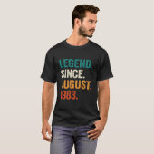 40 Legend Since August 1983 40Th T-shirt (Voorkant volledig)