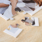 40 lijken goed op gouden zwarte fotoverjaardag legpuzzel (Zijkant)