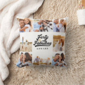 40-lijkt goed op gouden zwarte fotoverjaardag dan kussen (Deken)