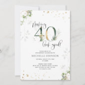 40-look Good Green Gold Botanical Birthday Kaart (Voorkant)