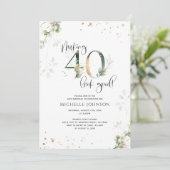 40-look Good Green Gold Botanical Birthday Kaart (Staand voorkant)