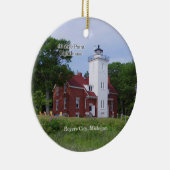 40-mijl-puntenversiecirkel vuurtoren keramisch ornament (Rechts)