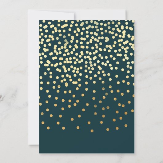 40 mijlpaal Mousserende wijn Goud Blauw Glitter Ch Kaart (Achterkant)