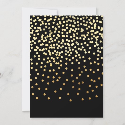 40 Mijlpaal Mousserende Wijn Goud Zwart Glitter Kaart (Achterkant)