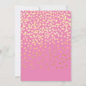 40 mijlpaal mousserende wijn roze zwarte glitter kaart (Achterkant)