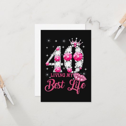 40 Mijn beste leven Kaart (Voorkant / Achterkant in situ)