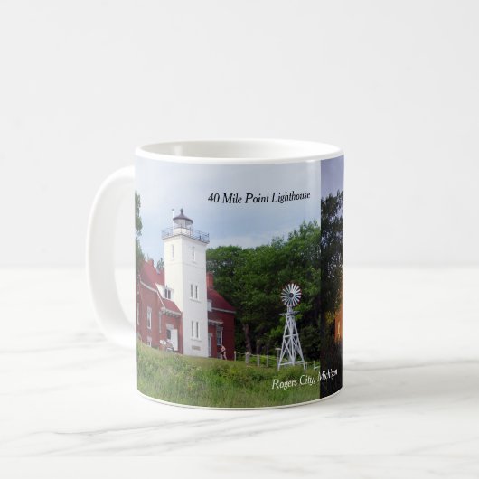 40 Mile Point Lighthouse 2 pict. mok (Voorkant links)