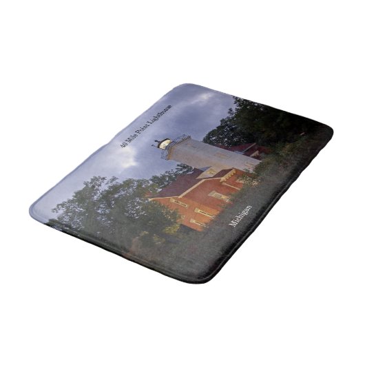 40 Mile Point Lighthouse bij schemerbad Badmat (Gekanteld)