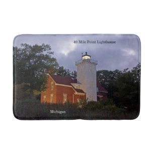 40 Mile Point Lighthouse bij schemerbad Badmat