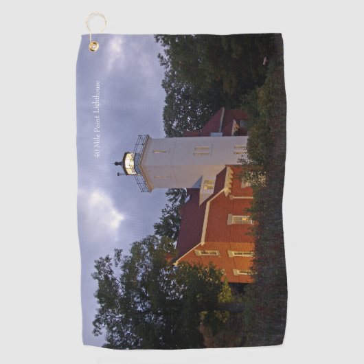 40 Mile Point Lighthouse golfhanddoek (Voorkant)