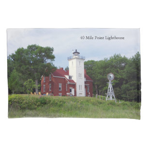 40 Mile Point Lighthouse kussensloop
