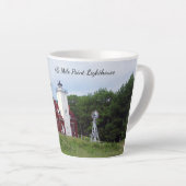 40 Mile Point Lighthouse Latte Mok (Rechterhoek)