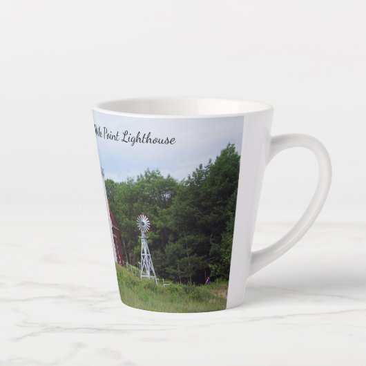 40 Mile Point Lighthouse Latte Mok (Rechts)