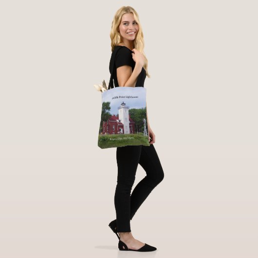 40 Mile Point Lighthouse over de hele canvas tas (Op model)