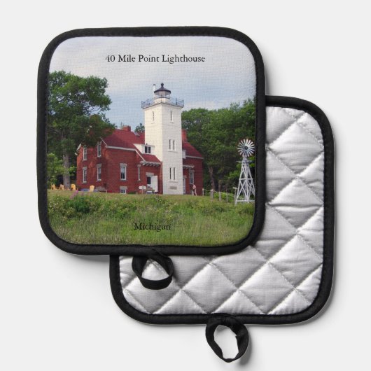 40 Mile Point Lighthouse pot houder (Voorkant / Achterkant)