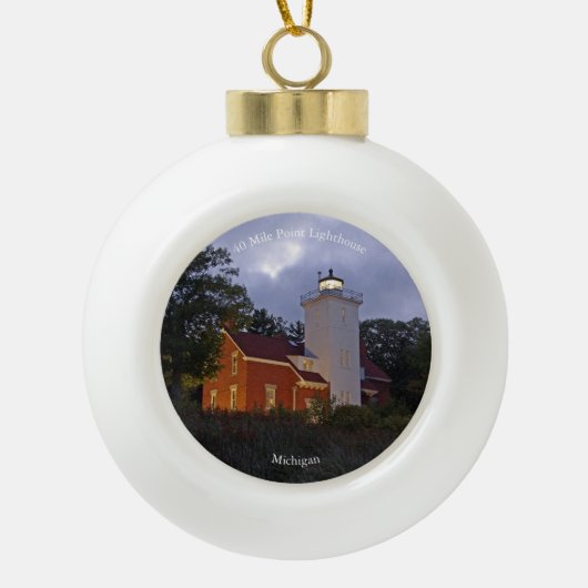 40 Mile Point Lighthouse schemk ornament (Voorkant)