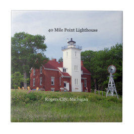 40 Mile Point Lighthouse-tegel Tegeltje