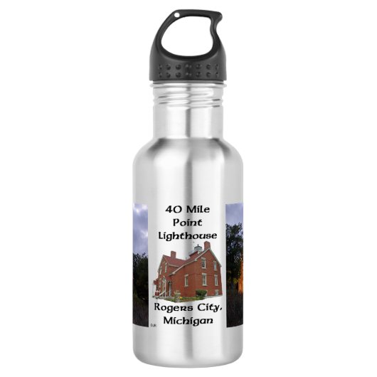 40 Mile Point Lighthouse waterfles (Voorkant)