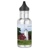 40 Mile Point Vuurtoren 2 pict. waterfles Waterfles (Links)