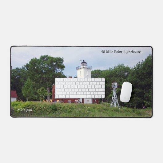 40 Mile Point Vuurtoren balie mat (Keyboard & Muis)