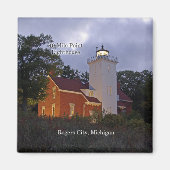 40 Mile point vuurtoren schemer magnet (Voorkant)